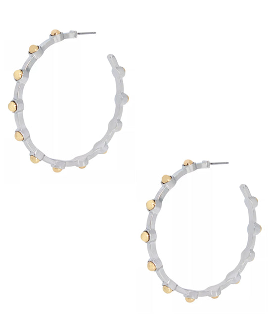 Studded Hoop Earrings view 