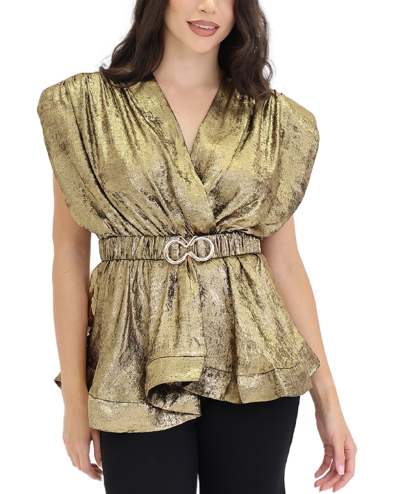 Peplum Surplice Blouse view 1