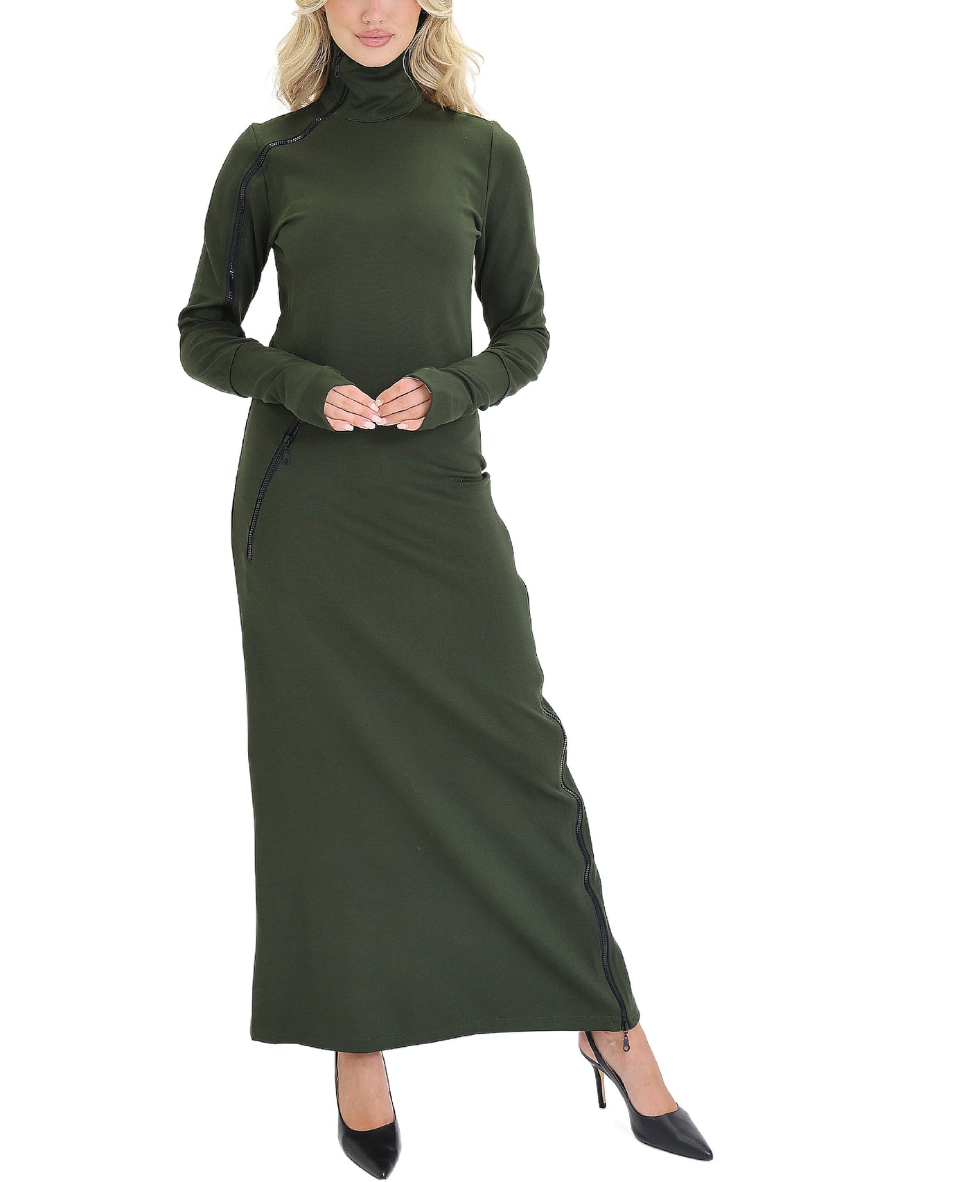 Mock Neck Maxi Dress view 1