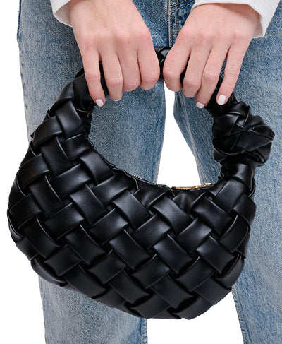 Woven Vegan Leather Handbag image 2