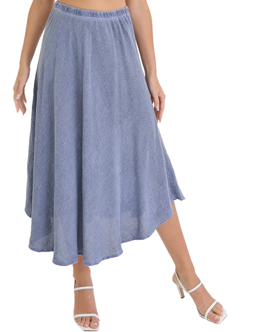 Textured Linen Skirt view 