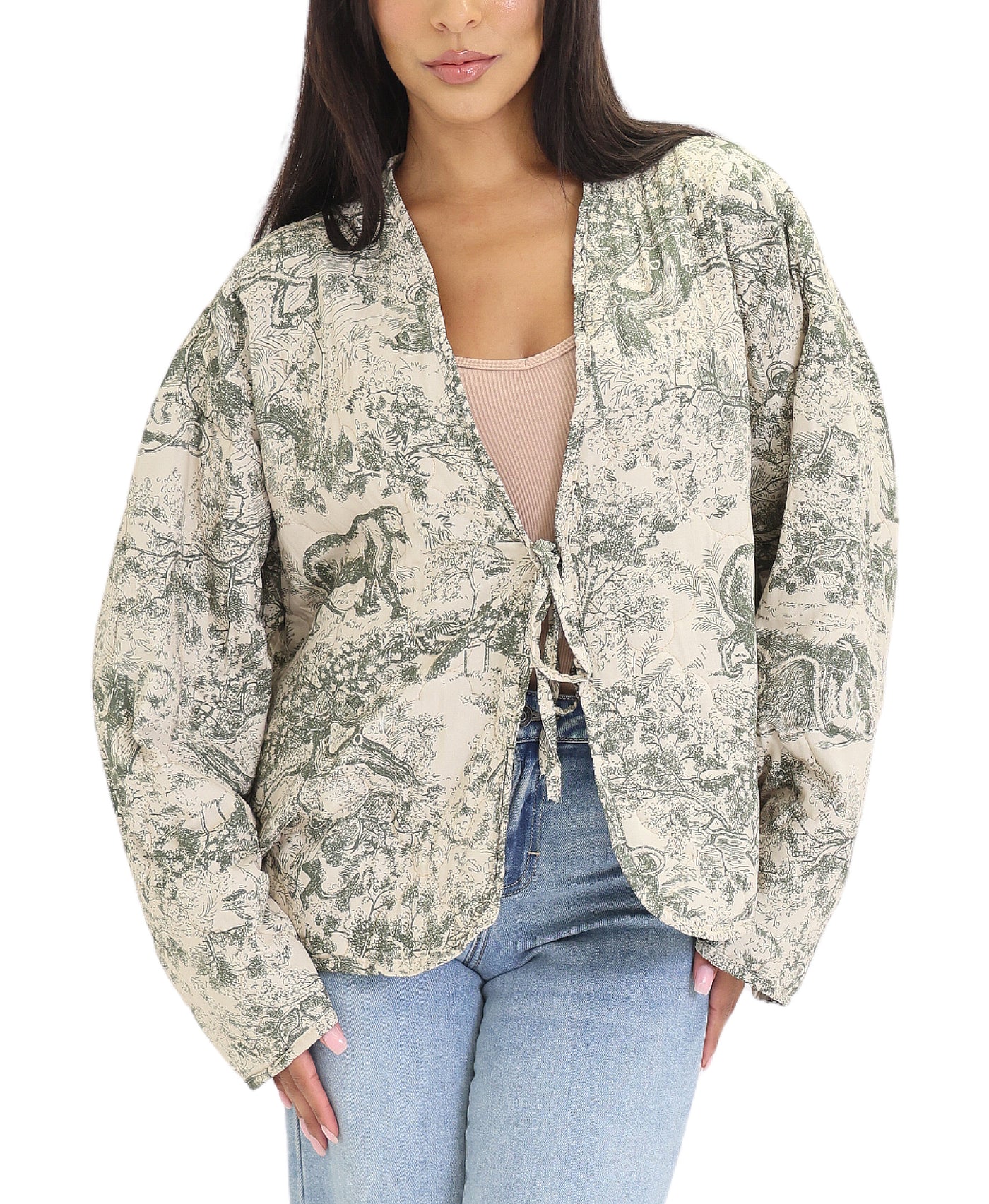 Safari Print Quilted Jacket view 1