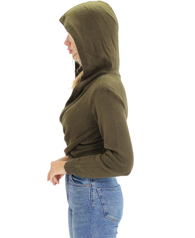 Ruched Sweater w/ Hood image 2