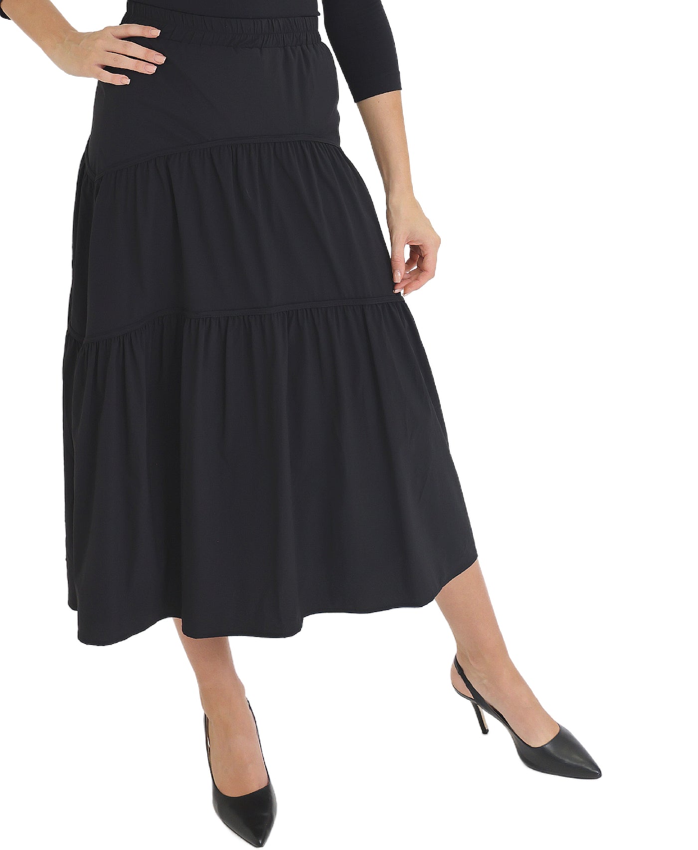 Tiered Midi Skirt view 1