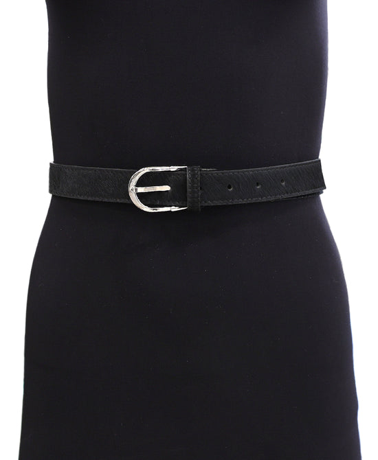 Faux Calf Hair Buckle Belt view 