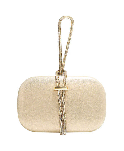 Shimmer Oval Clutch w/ Handle image 1