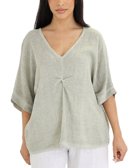 Linen Top w/ Twist Front view 