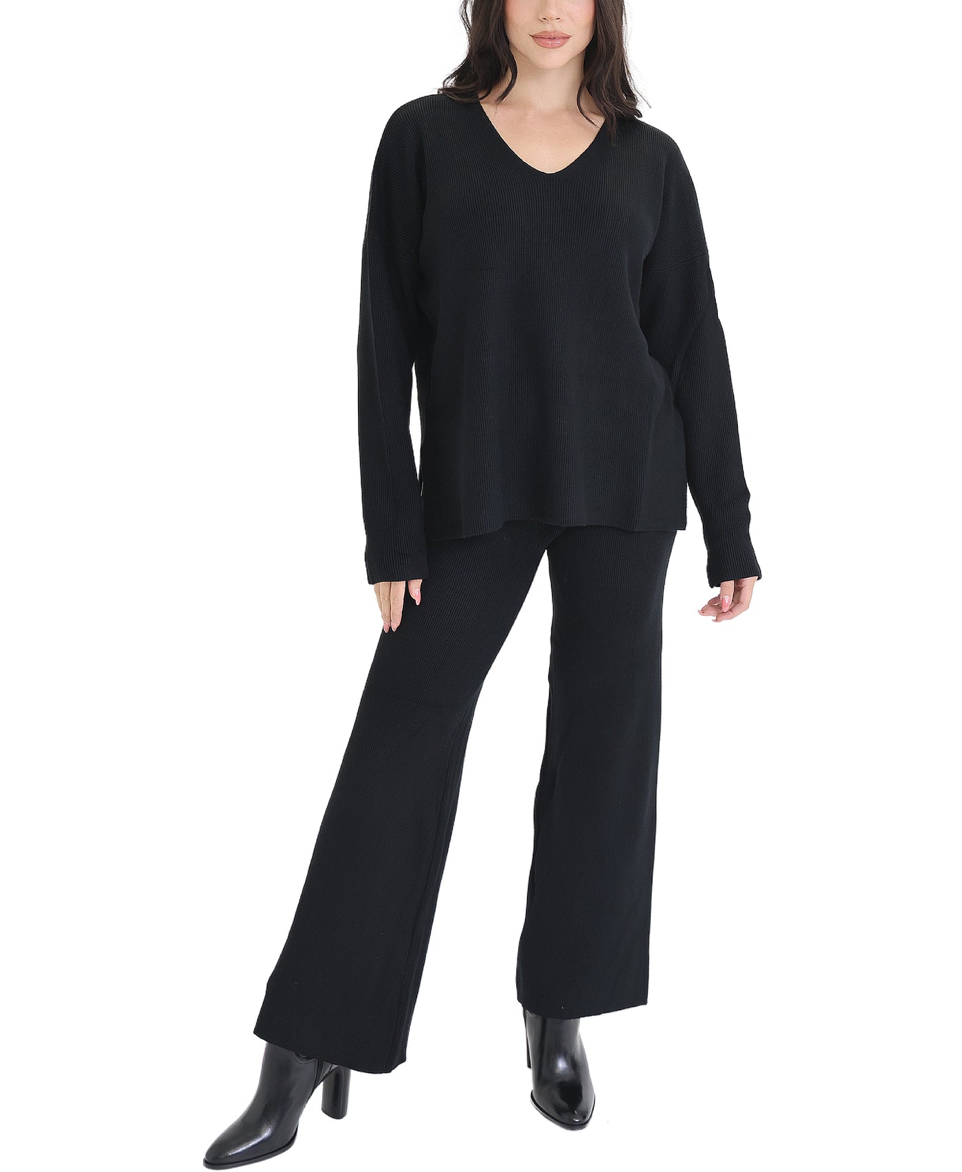 V-Neck Sweater & Pants Set - 2 Pc Set view 1