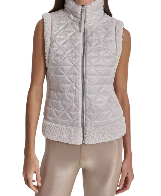 Quilted Vest w/ Faux Sherpa view 