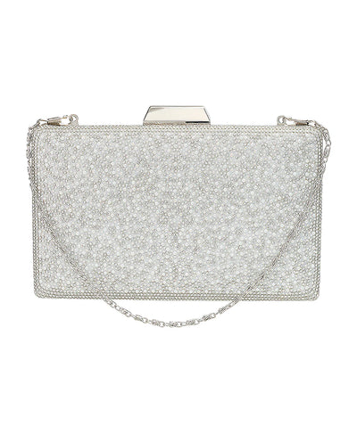 Rhinestone & Faux Pearl Clutch image 1