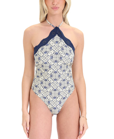 Seashell Print One Piece Swimsuit image 1