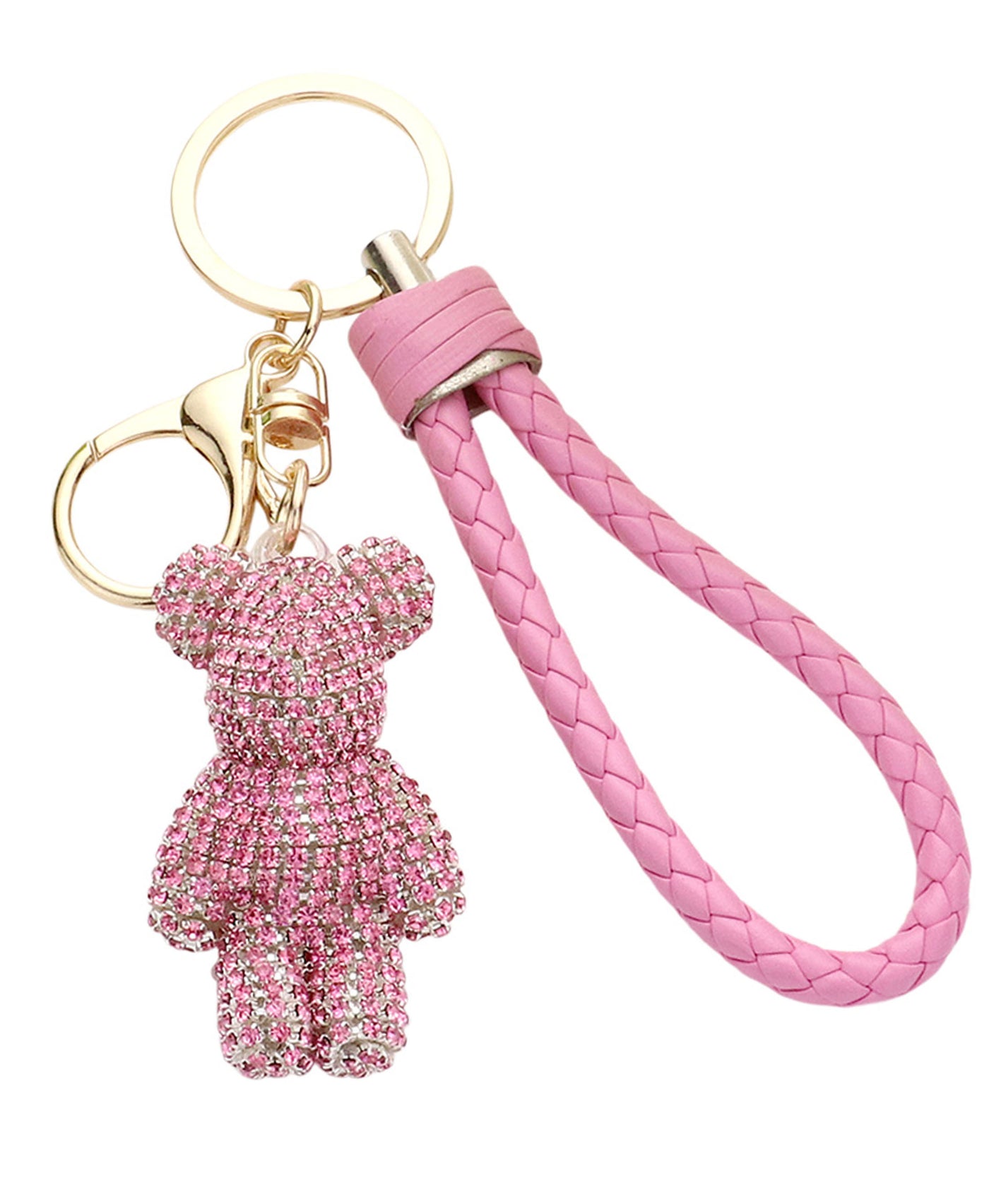 Rhinestone Bear Keychain/Bag Charm view 1