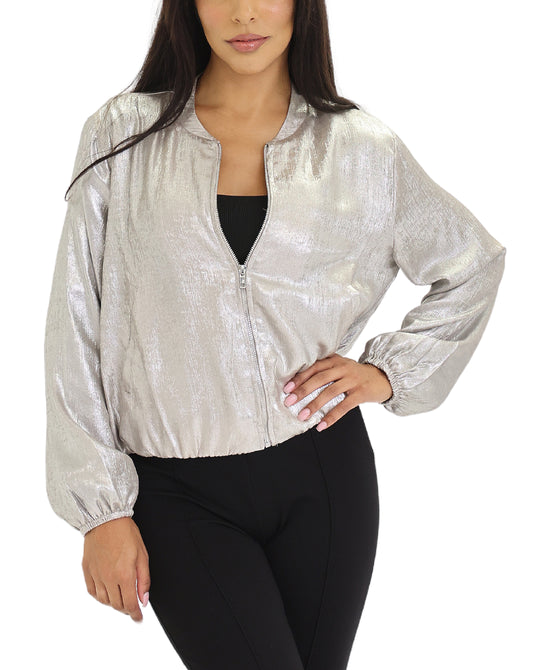 Metallic Bomber Jacket view 