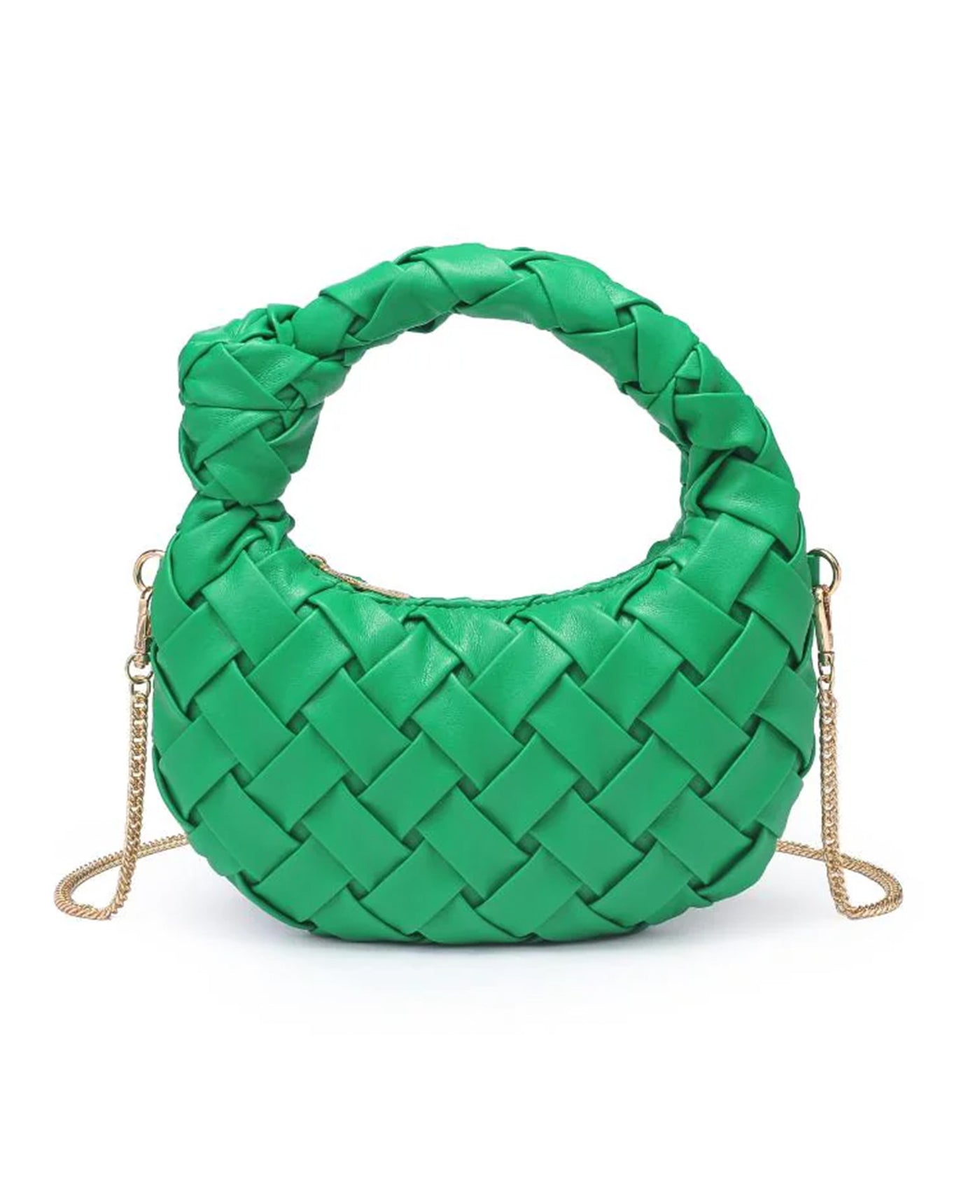 Woven Vegan Leather Handbag view 1