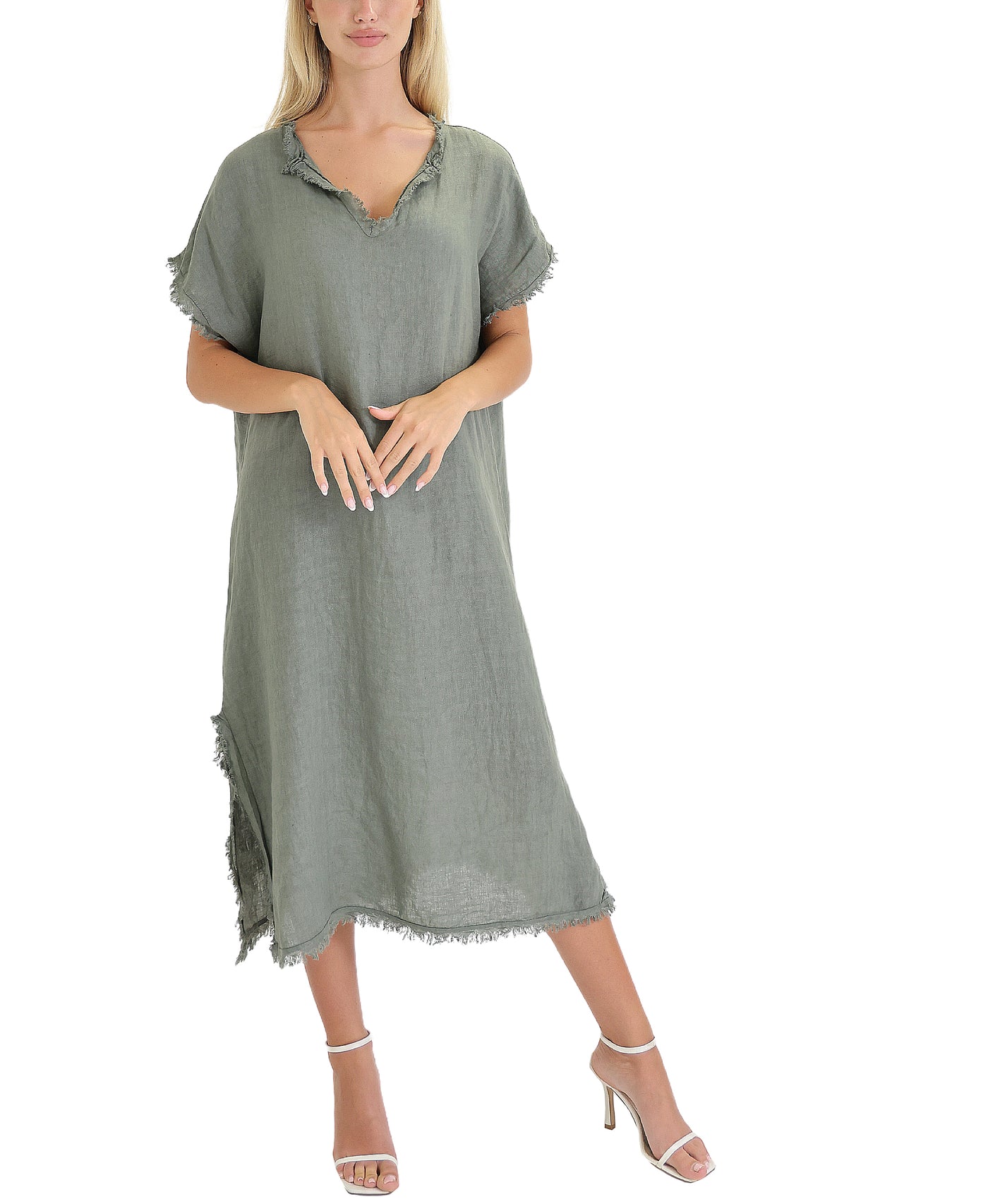 Linen Maxi Dress view 1