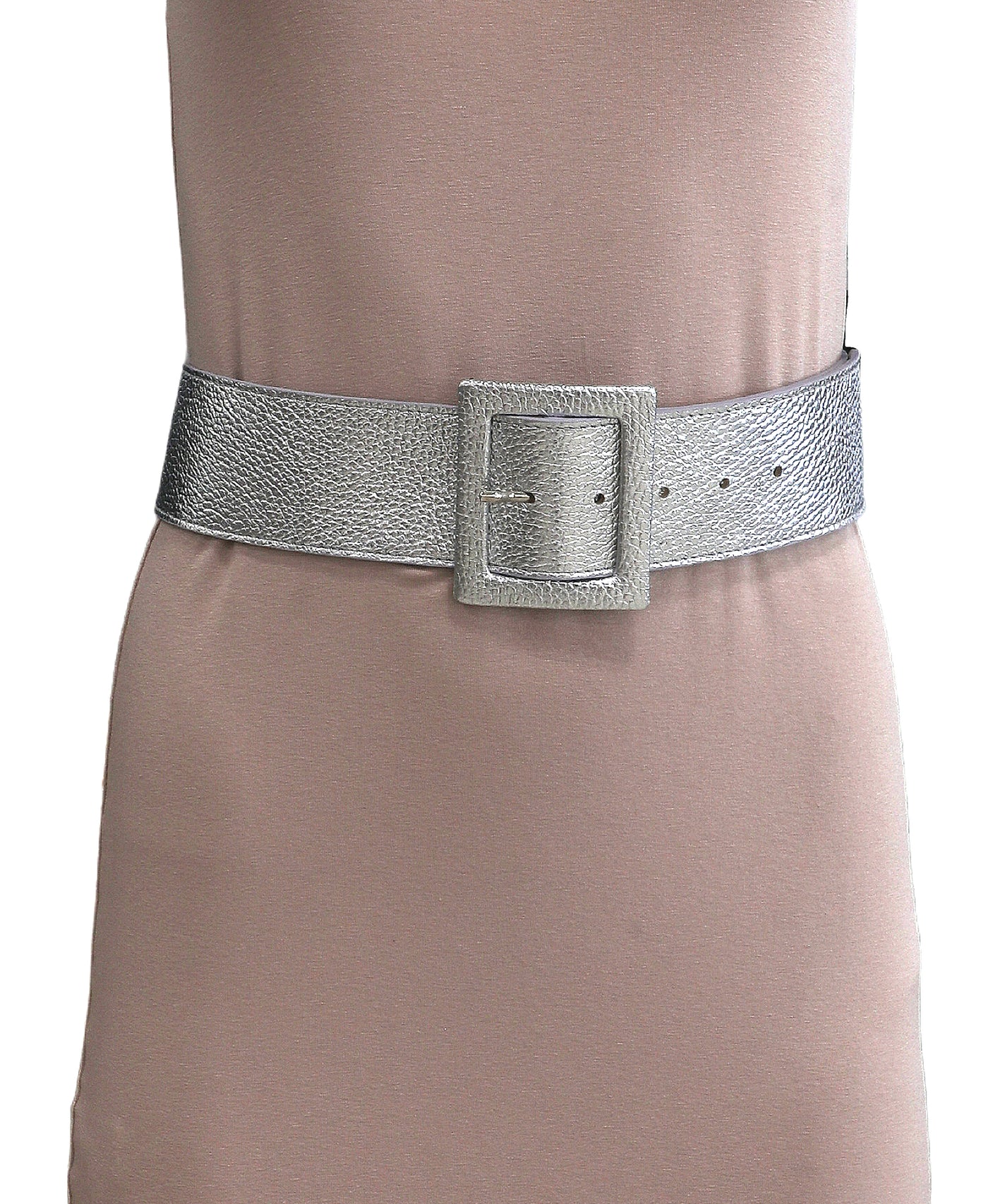 Metallic Leather Belt w/ Buckle view 1