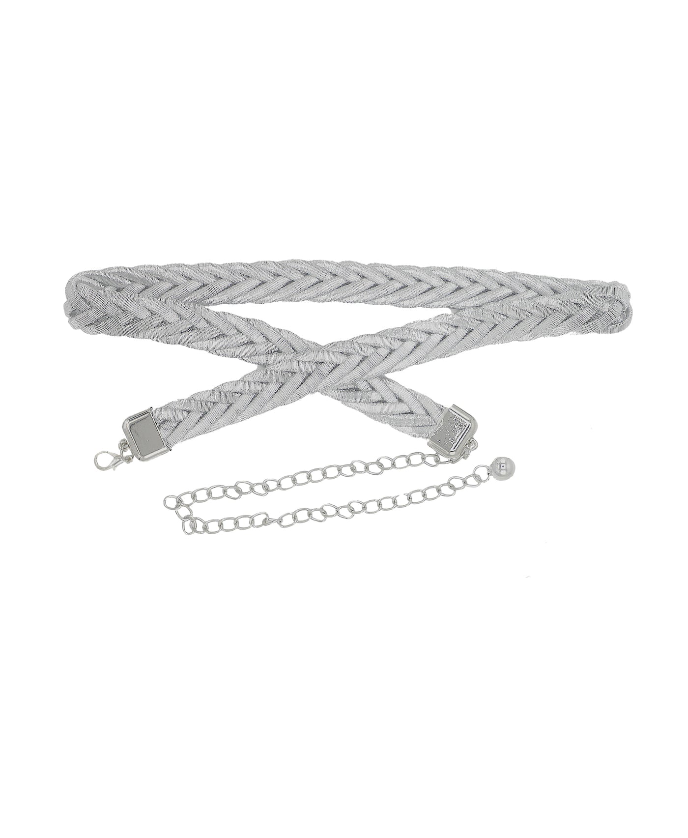 Braided Metallic Chain Belt view 1