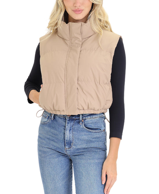 Crop Puffer Vest view 