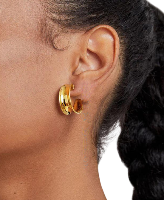 Indented Hoop Earrings view 