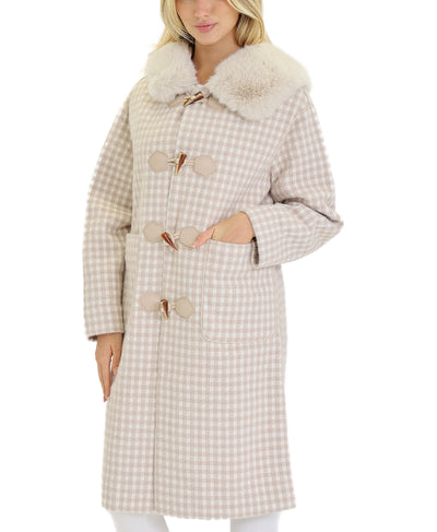 Reversible Printed Faux Fur Coat image 2