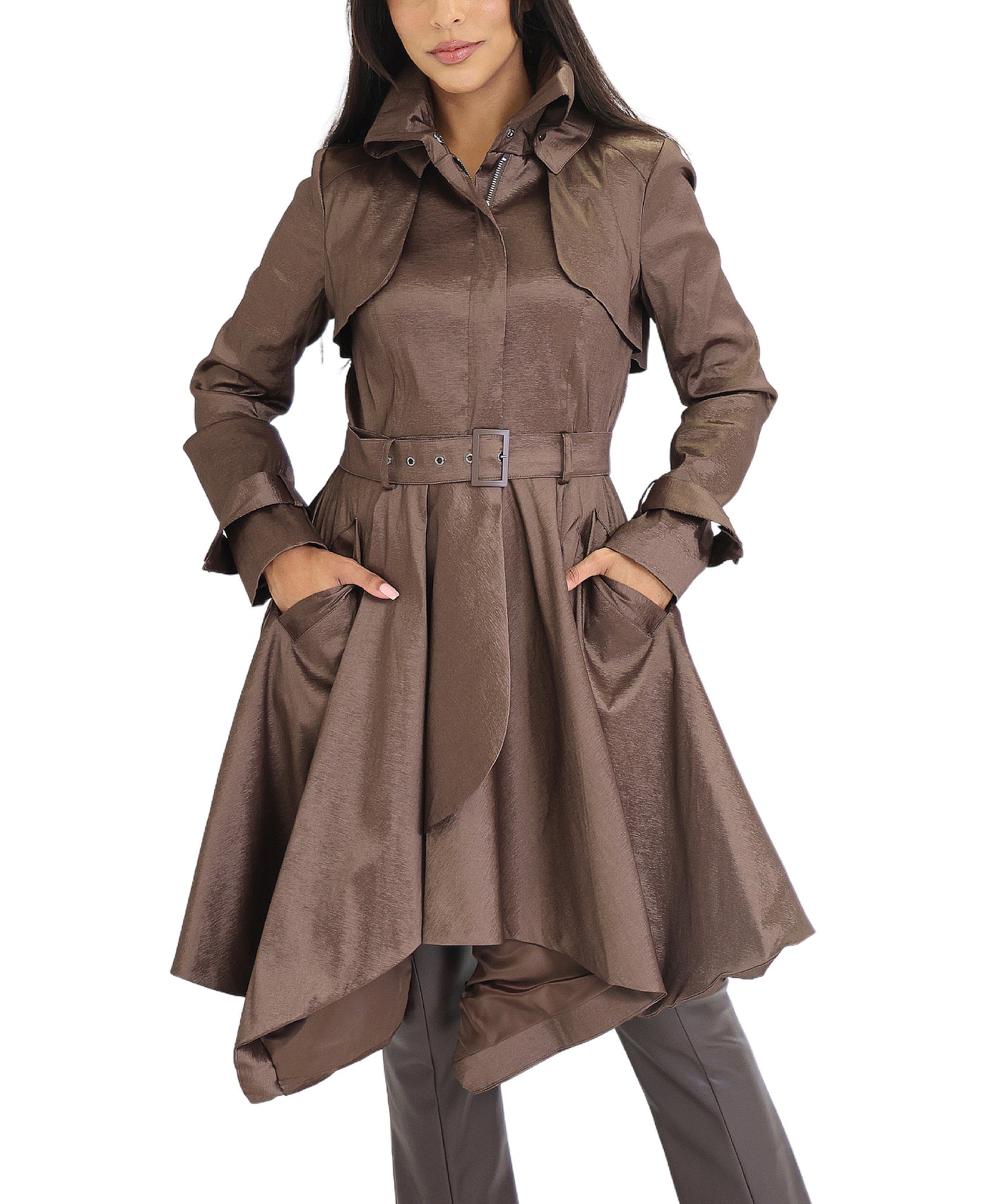 Microfabric Trench Coat view 1