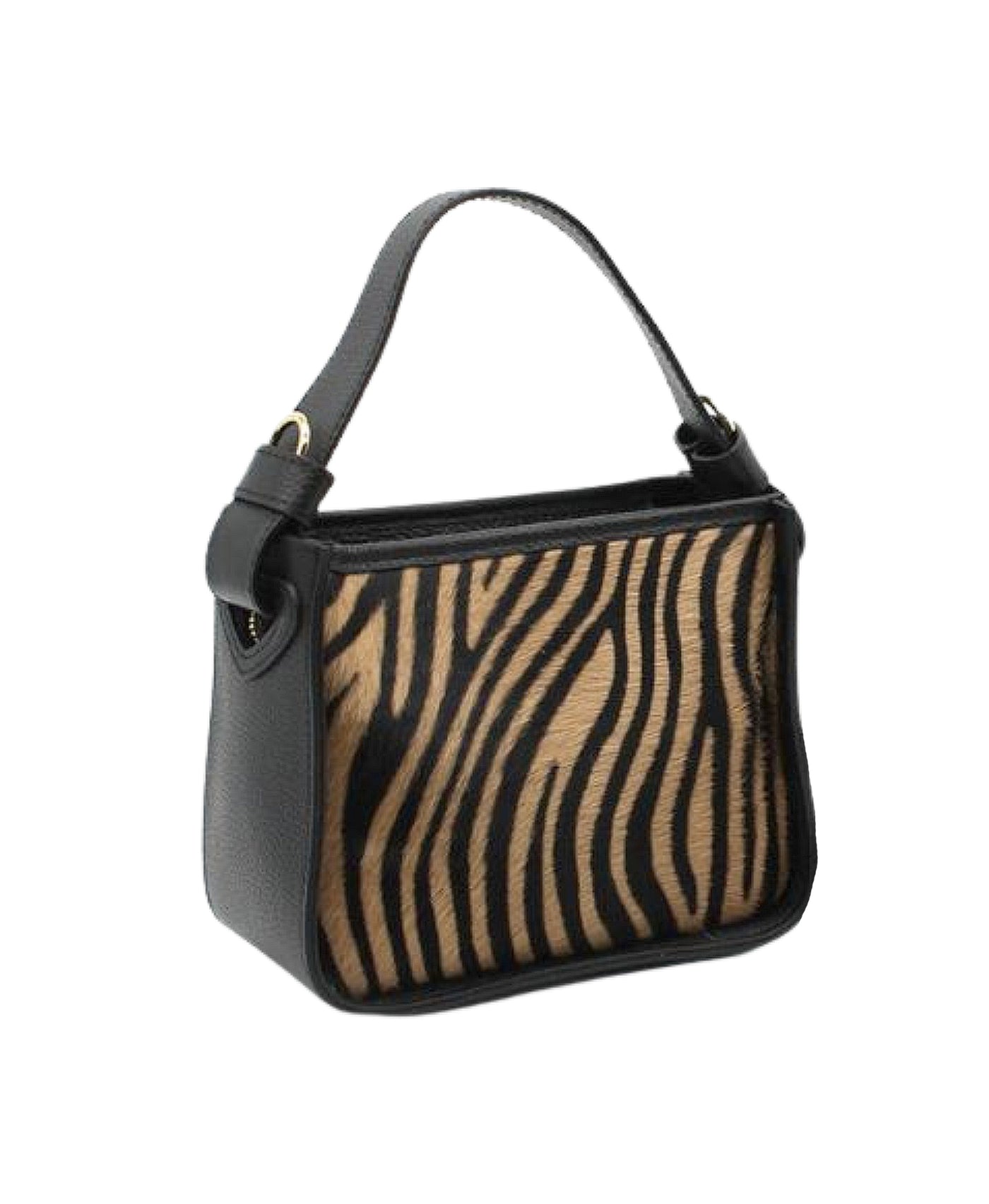 Leather Zebra Print Handbag view 1