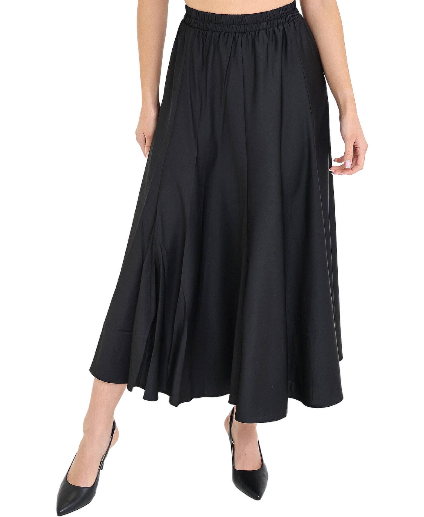 Satin Midi Skirt view 1