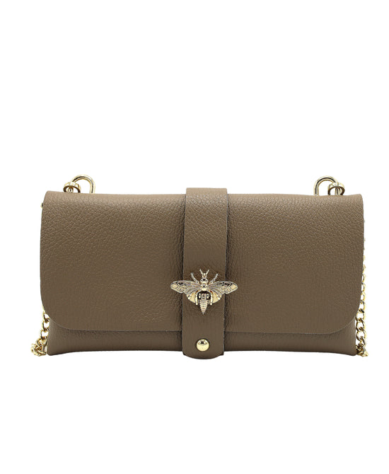 Leather Crossbody Bee Bag view 