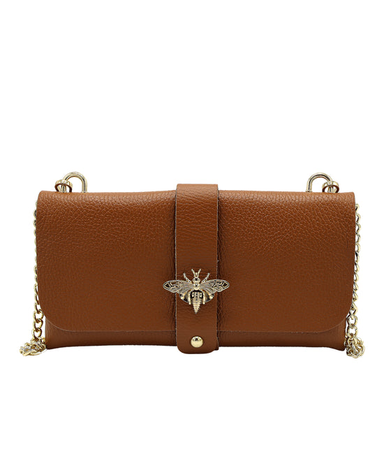 Leather Crossbody Bee Bag view 