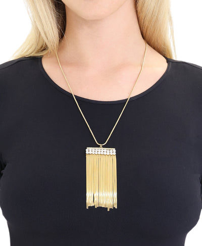 Long Pendant Fringe Necklace image 1