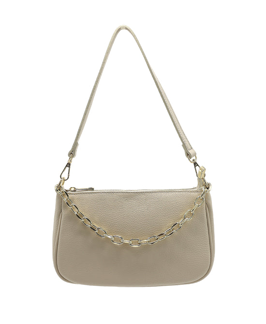 Leather Shoulder Bag w/ Chain view 