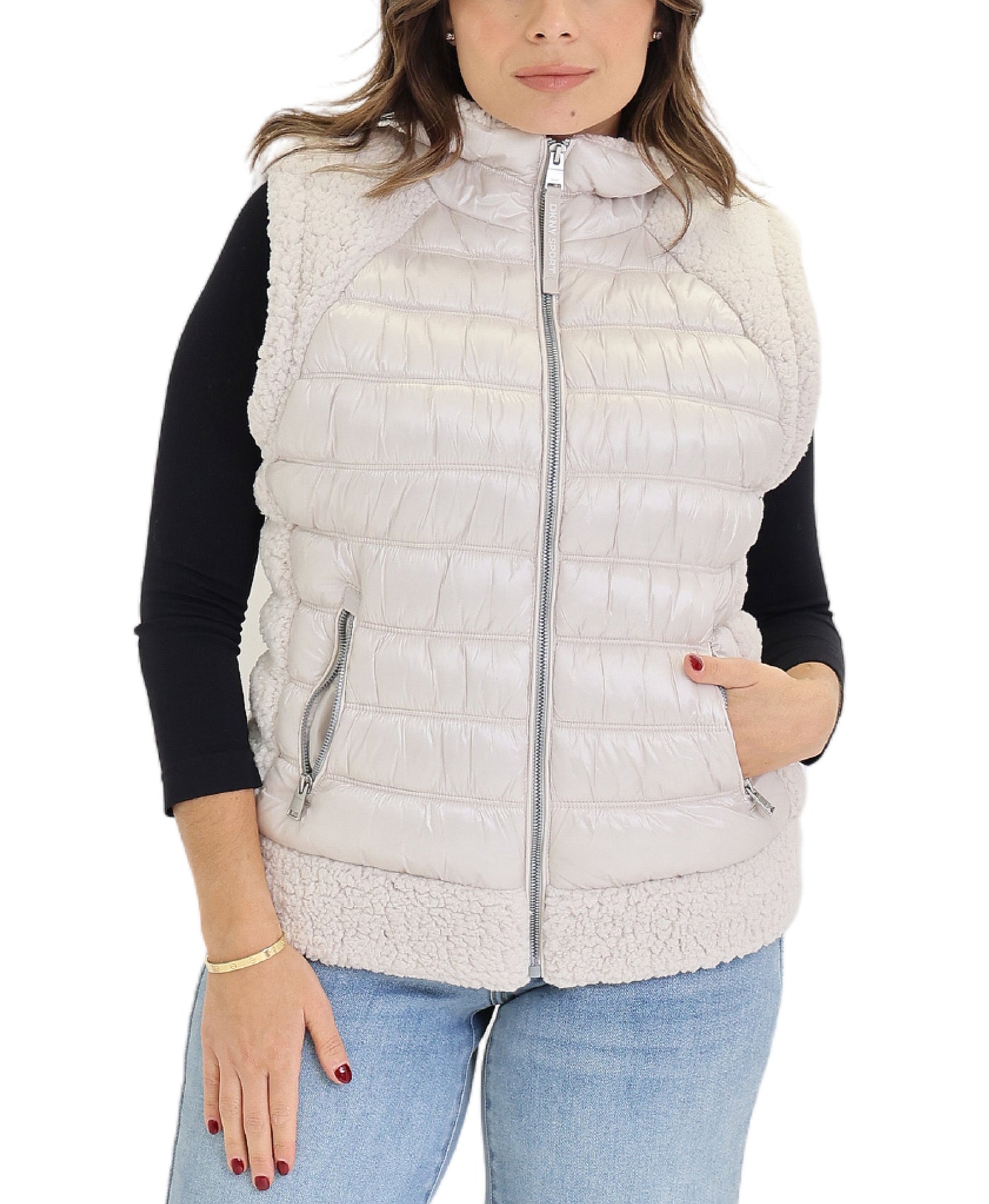 Vest w/ Faux Sherpa view 1