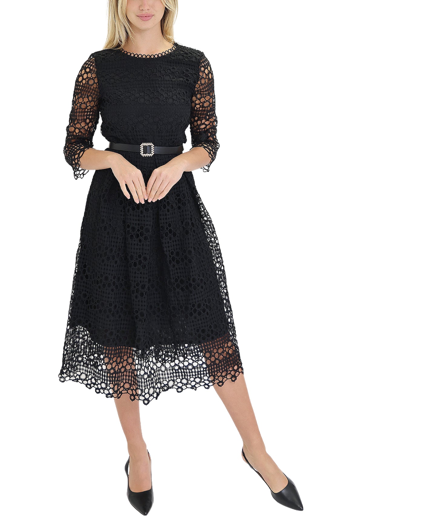 Eyelet Midi Dress view 1