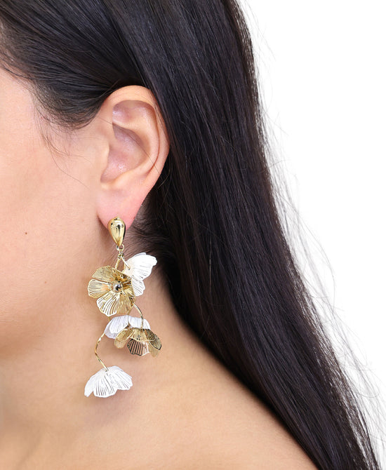 Mesh Flower Drop Earrings view 