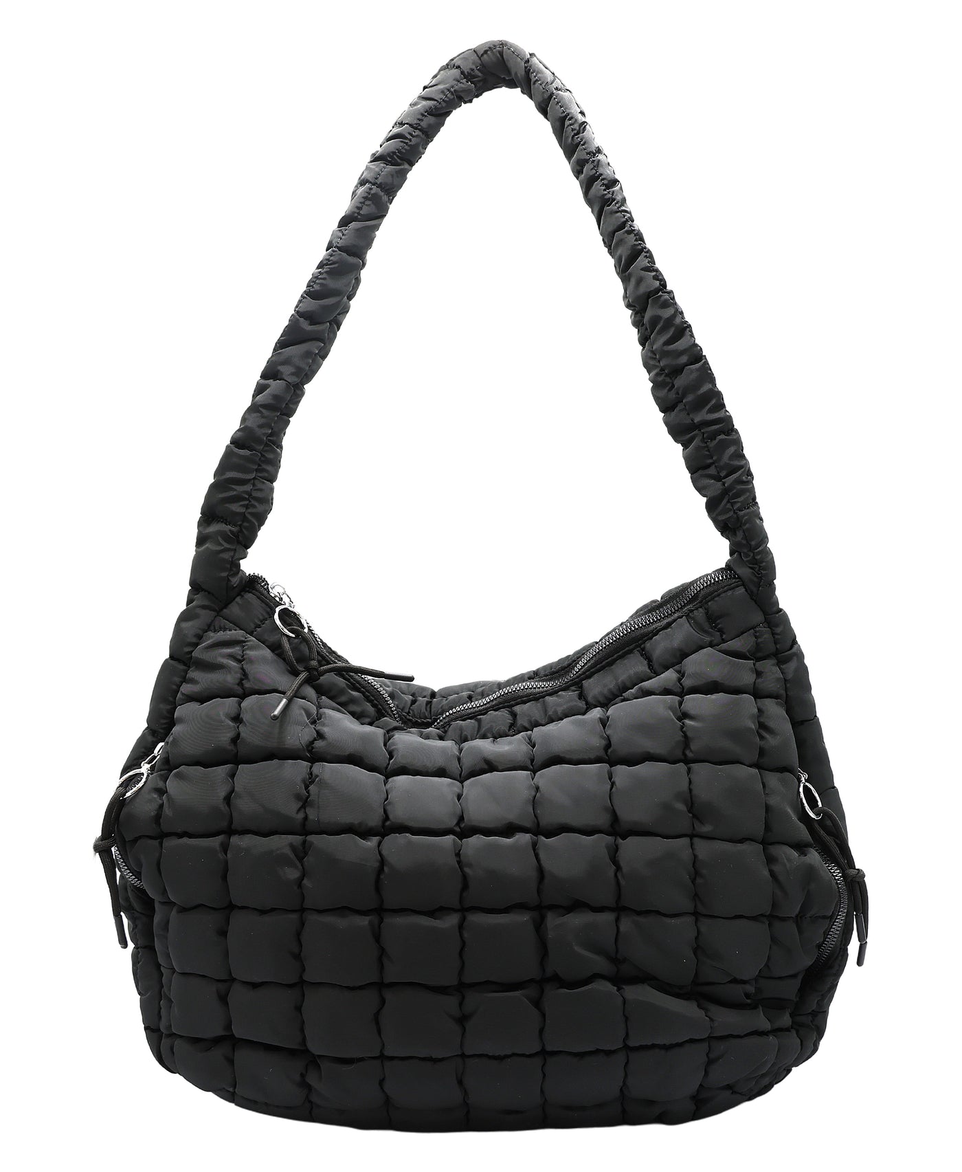 Quilted Puffer Crossbody Tote Bag view 1