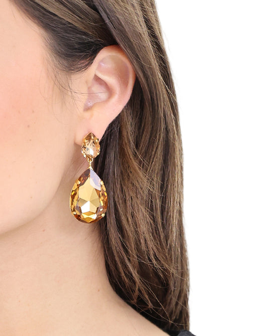 Genuine Crystal Teardrop Earrings view 