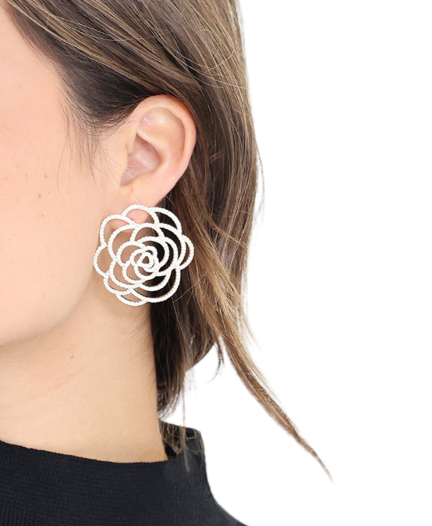 Rose Stud Earrings view 1