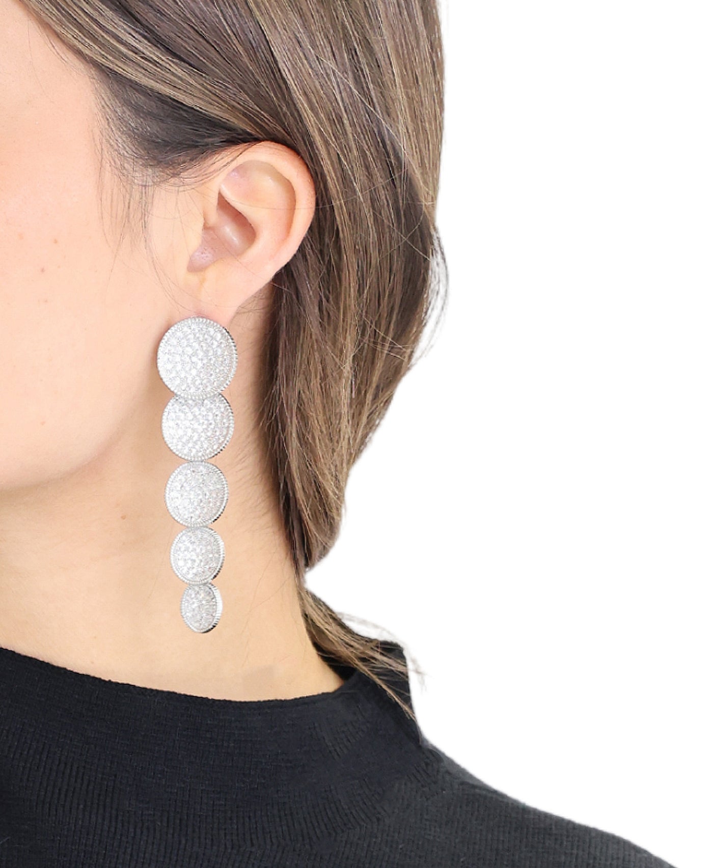 Disc Drop Earrings view 1