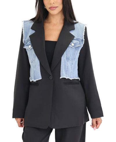 Blazer w/ Denim Overlay image 2