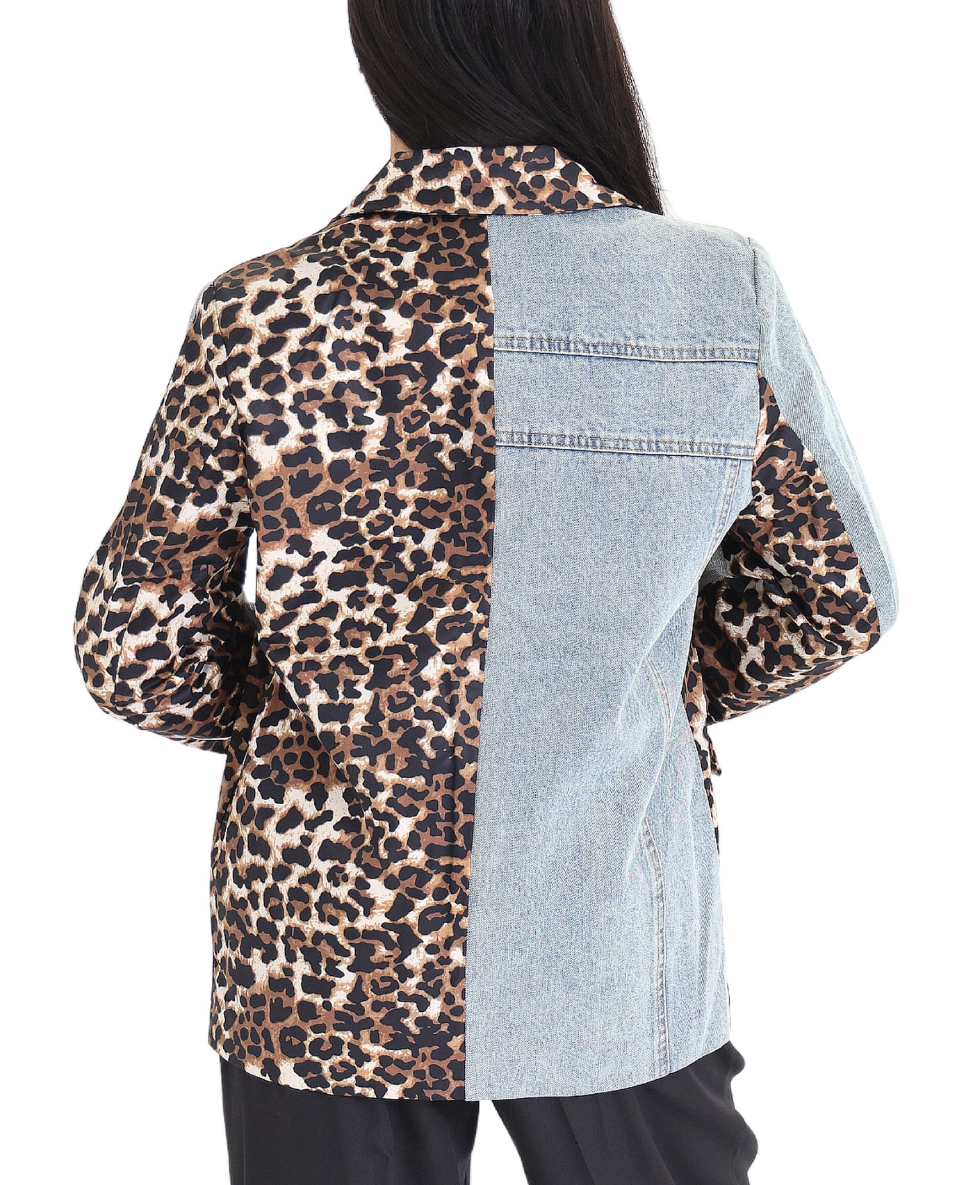 Leopard & Denim Blazer view 2