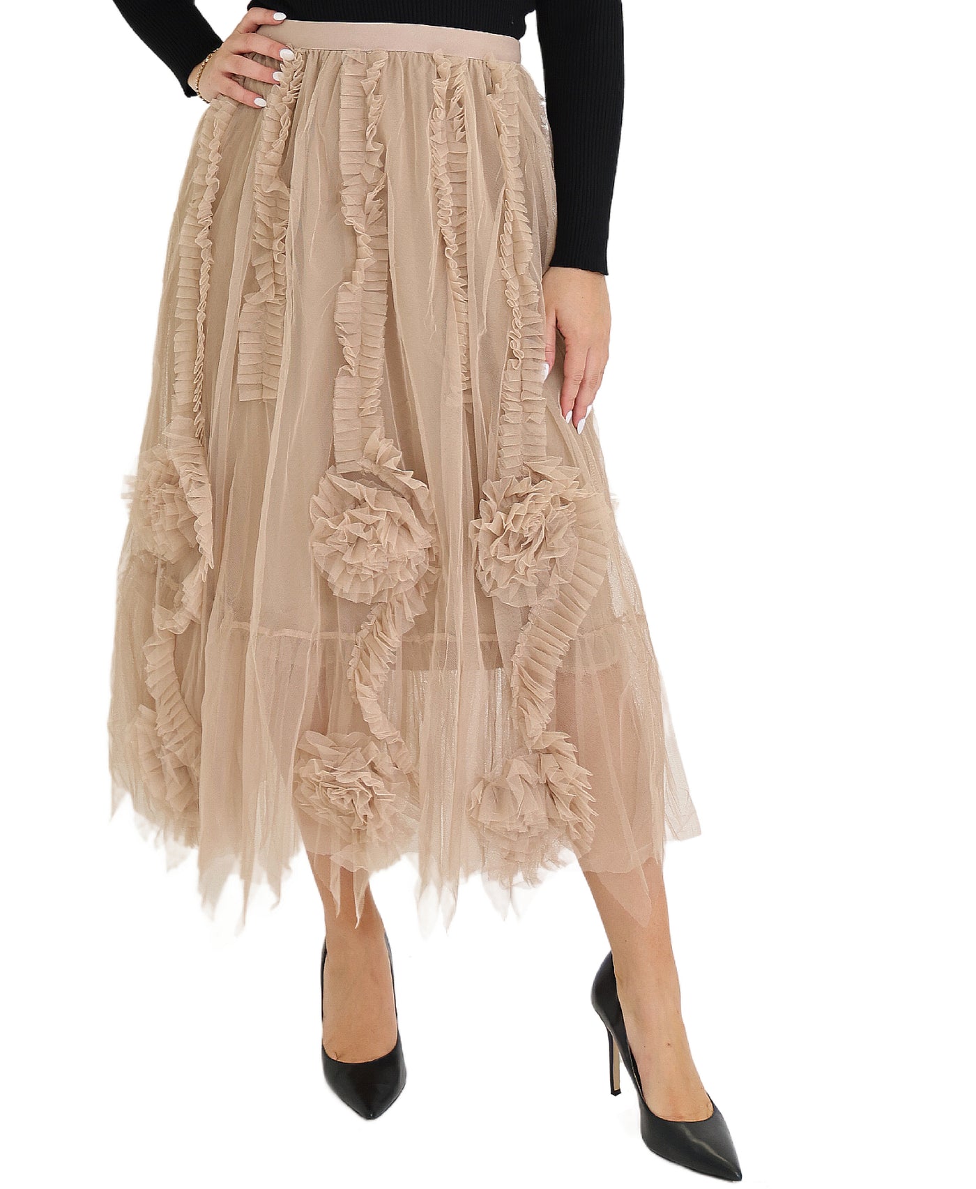 Tulle Midi Skirt view 1