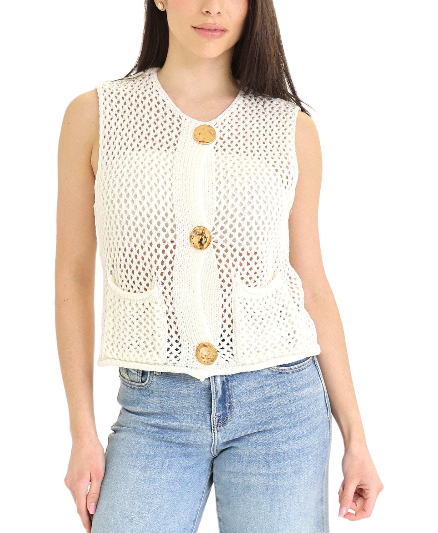 Crochet Knit Vest view 1