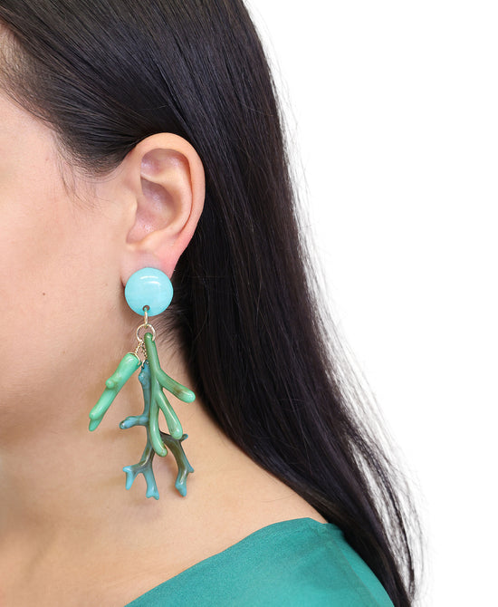 Resin Coral Clip-on Earrings view 