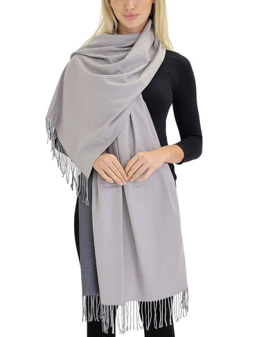 Solid Scarf/Shawl w/ Fringe image 2