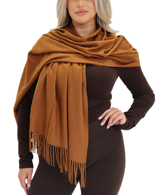 Solid Scarf/Shawl w/ Fringe view 