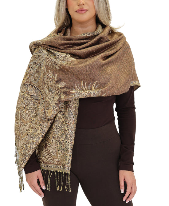 Paisley Print Scarf/Shawl w/ Fringe view 