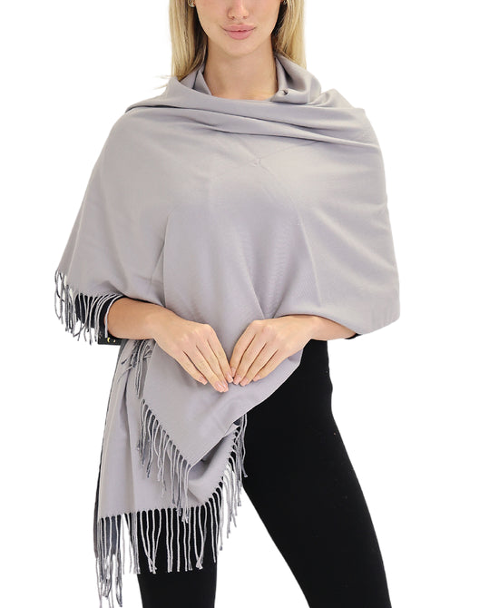 Solid Scarf/Shawl w/ Fringe view 