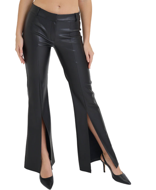 Faux Leather Flare Pants view 