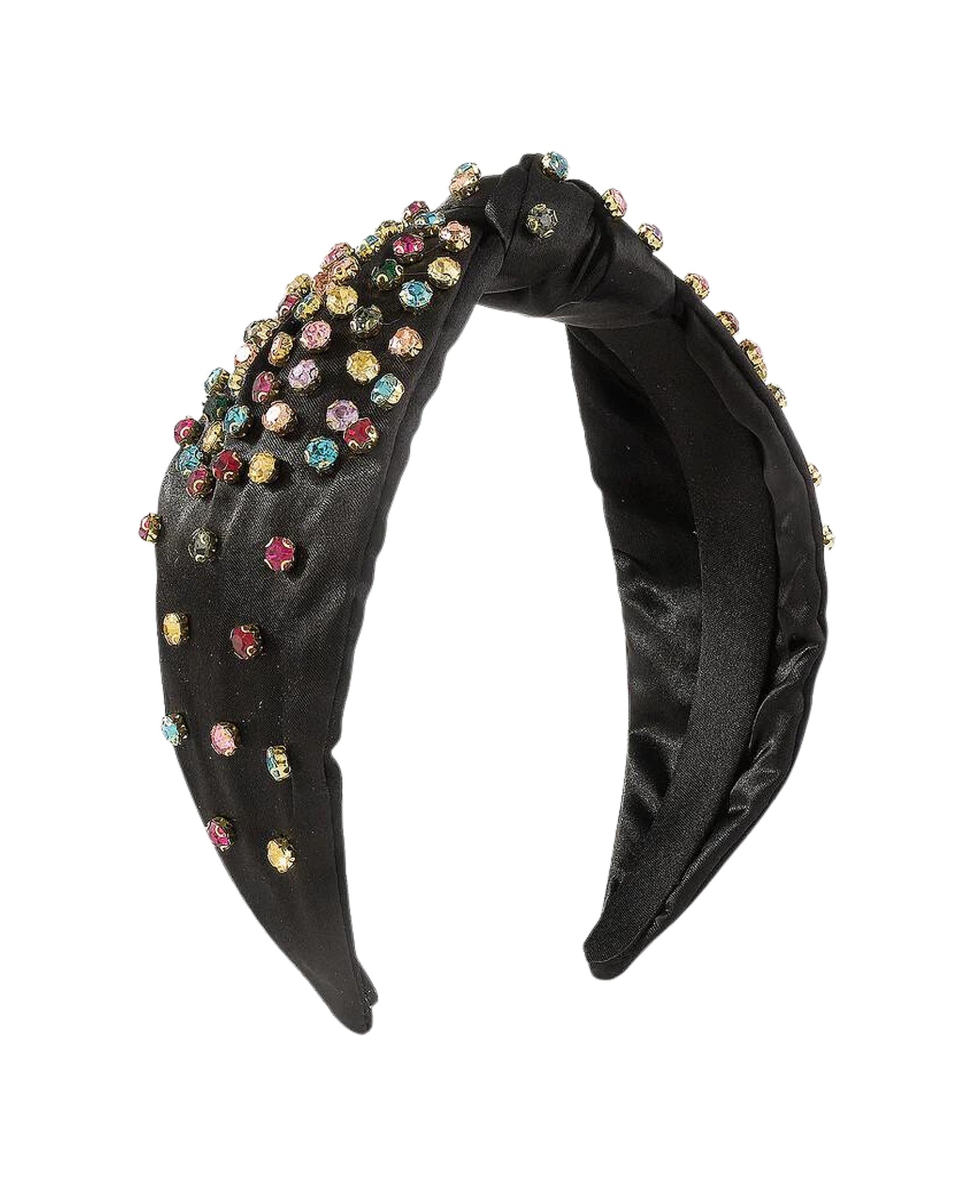 Satin Knotted Headband w/ Rhinestones view 1