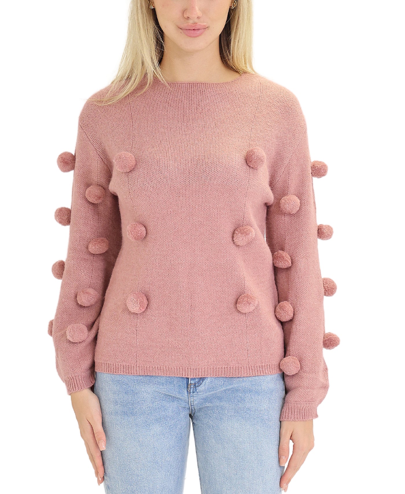 Sweater w/ Pom Poms view 1